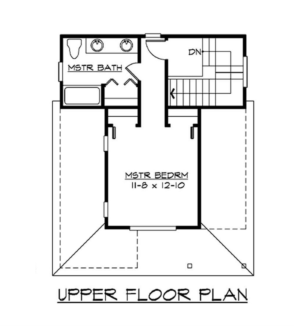 Floor Plan Second Story of Coastal Plan #115-1392